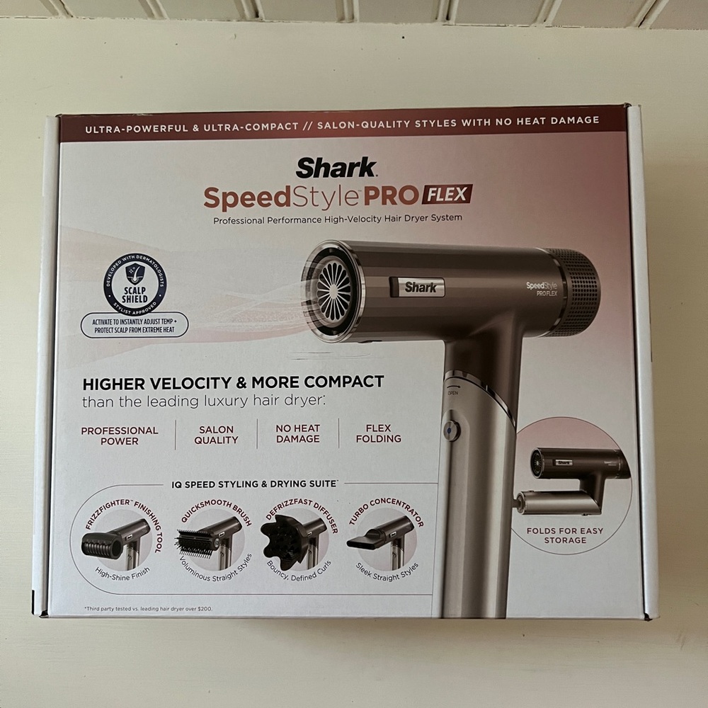 Shark SpeedStyle PRO FLEX Hair Dryer - Metallic Gray